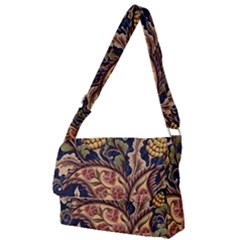 Leaves Flowers Background Texture Paisley Full Print Messenger Bag (s)