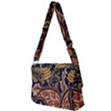 Leaves Flowers Background Texture Paisley Full Print Messenger Bag (S) View2