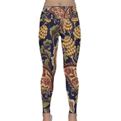 Leaves Flowers Background Texture Paisley Lightweight Velour Classic Yoga Leggings