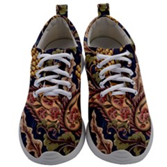 Leaves Flowers Background Texture Paisley Mens Athletic Shoes