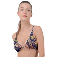 Leaves Flowers Background Texture Paisley Knot Up Bikini Top