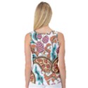 Flowers Pattern Texture White Background Paisley Women s Basketball Tank Top View2