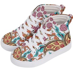 Flowers Pattern Texture White Background Paisley Kids  Hi-top Skate Sneakers