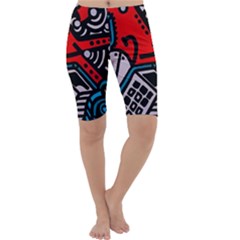 Multicolored Doodle Art Street Art Cropped Leggings 