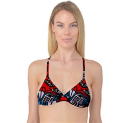 Multicolored Doodle Art Street Art Reversible Tri Bikini Top