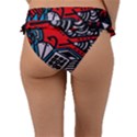 Multicolored Doodle Art Street Art Frill Bikini Bottoms View2