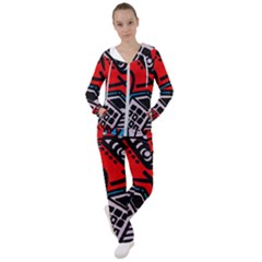 Multicolored Doodle Art Street Art Women s Tracksuit