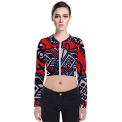 Multicolored Doodle Art Street Art Long Sleeve Zip Up Bomber Jacket