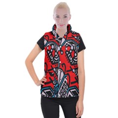 Multicolored Doodle Art Street Art Women s Button Up Vest