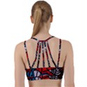 Multicolored Doodle Art Street Art Line Them Up Sports Bra View2