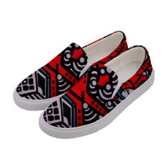 Multicolored Doodle Art Street Art Women s Canvas Slip Ons