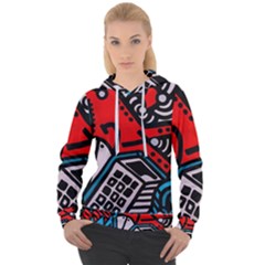 Multicolored Doodle Art Street Art Women s Overhead Hoodie