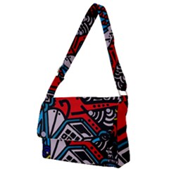 Multicolored Doodle Art Street Art Full Print Messenger Bag (s)