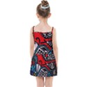 Multicolored Doodle Art Street Art Kids  Summer Sun Dress View2