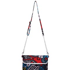 Multicolored Doodle Art Street Art Mini Crossbody Handbag