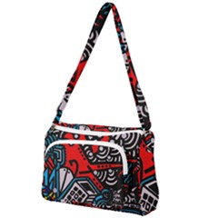 Multicolored Doodle Art Street Art Front Pocket Crossbody Bag