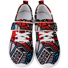 Multicolored Doodle Art Street Art Men s Velcro Strap Shoes by Jancukart