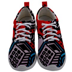 Multicolored Doodle Art Street Art Mens Athletic Shoes