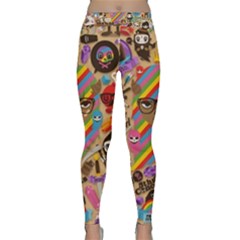 Multicolored Doodle Art Wallpaper Classic Yoga Leggings