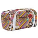 Multicolored Doodle Art Wallpaper Toiletries Pouch View2