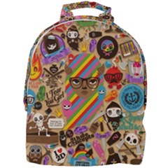 Multicolored Doodle Art Wallpaper Mini Full Print Backpack