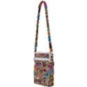 Multicolored Doodle Art Wallpaper Multi Function Travel Bag View2