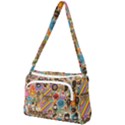 Multicolored Doodle Art Wallpaper Front Pocket Crossbody Bag View1