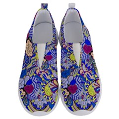 Blue Yellow Background Pattern Vector Texture Paisley No Lace Lightweight Shoes