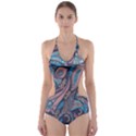 Background Ornament Paisley Cut-Out One Piece Swimsuit View1