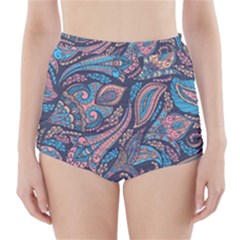 Background Ornament Paisley High-waisted Bikini Bottoms