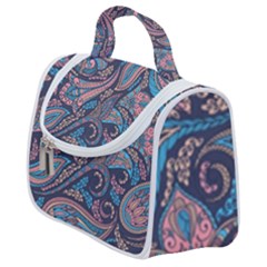 Background Ornament Paisley Satchel Handbag