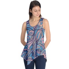 Background Ornament Paisley Sleeveless Tunic