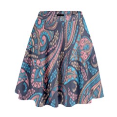 Background Ornament Paisley High Waist Skirt