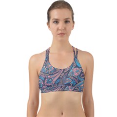 Background Ornament Paisley Back Web Sports Bra