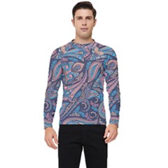 Background Ornament Paisley Men s Long Sleeve Rash Guard by Jancukart