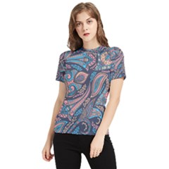 Background Ornament Paisley Women s Short Sleeve Rash Guard by Jancukart