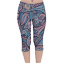 Background Ornament Paisley Velvet Capri Leggings  View1