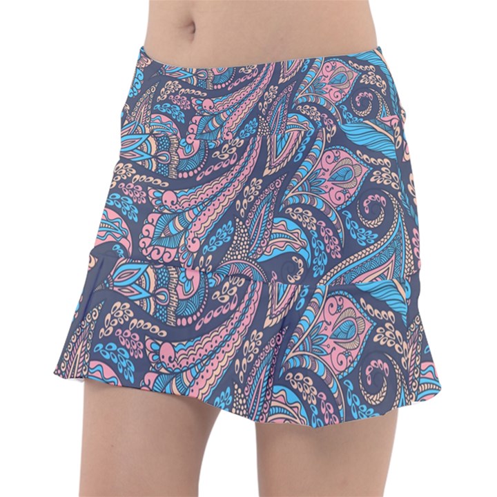 Background Ornament Paisley Classic Tennis Skirt