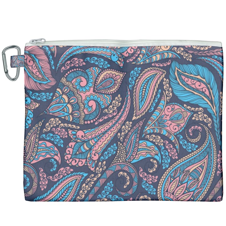 Background Ornament Paisley Canvas Cosmetic Bag (XXXL)