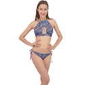 Background Ornament Paisley Cross Front Halter Bikini Set View1