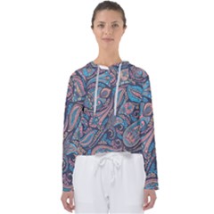 Background Ornament Paisley Women s Slouchy Sweat