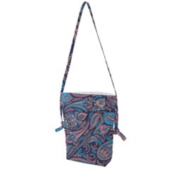 Background Ornament Paisley Folding Shoulder Bag