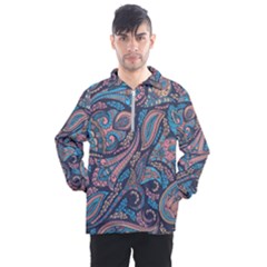 Background Ornament Paisley Men s Half Zip Pullover