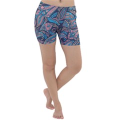 Background Ornament Paisley Lightweight Velour Yoga Shorts