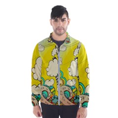 Doodle Wallpaper Artistic Surreal Men s Windbreaker