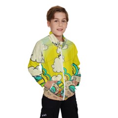 Doodle Wallpaper Artistic Surreal Kids  Windbreaker