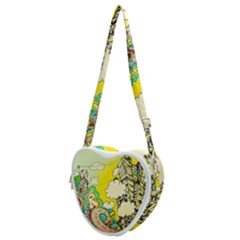 Doodle Wallpaper Artistic Surreal Heart Shoulder Bag