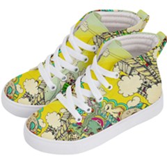 Doodle Wallpaper Artistic Surreal Kids  Hi-top Skate Sneakers