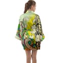 Doodle Wallpaper Artistic Surreal Long Sleeve Satin Kimono View2