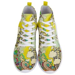 Doodle Wallpaper Artistic Surreal Men s Lightweight High Top Sneakers